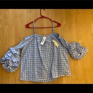 NWT Off the shoulder with statement sleeves